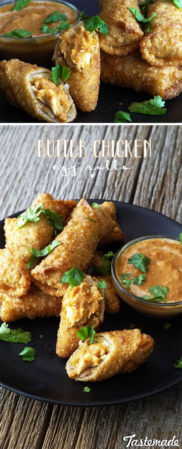 Butter Chicken Egg Rolls