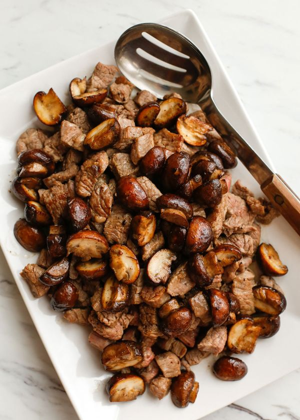 Buttered Steak Bites with Mushrooms