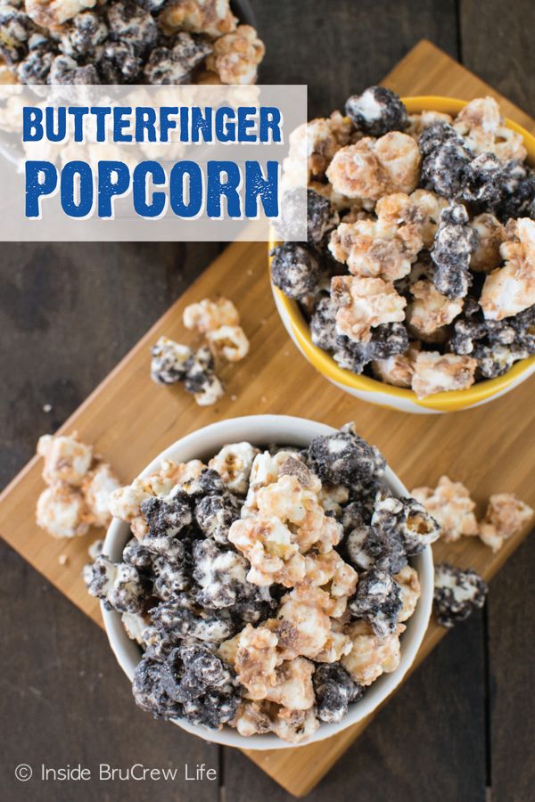 Butterfinger Cookies and Cream Popcorn