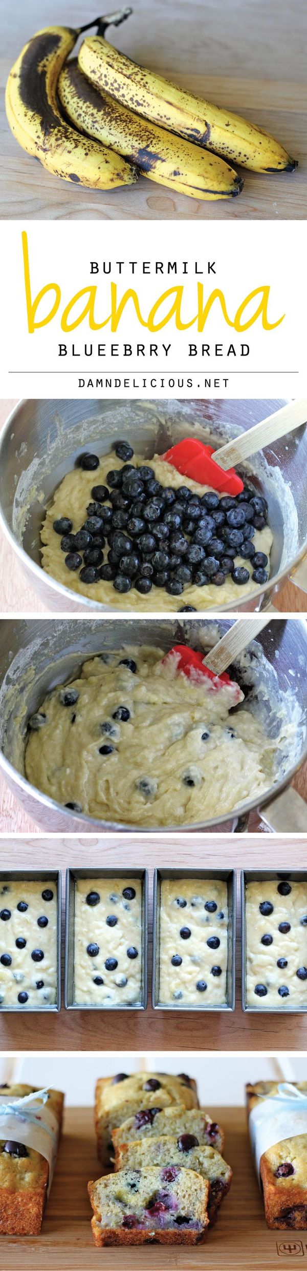 Buttermilk Banana Blueberry Bread