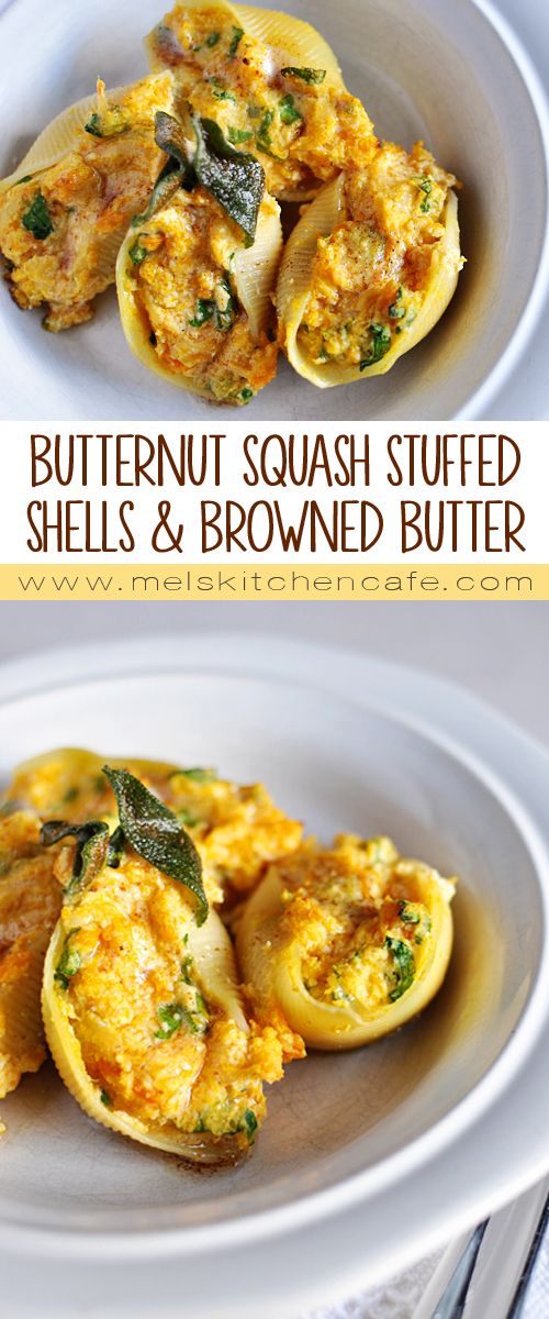 Butternut Squash Stuffed Shells with Sage Browned Butter