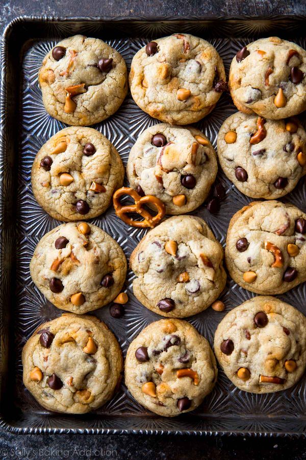 Butterscotch Pretzel Chocolate Chip Cookies