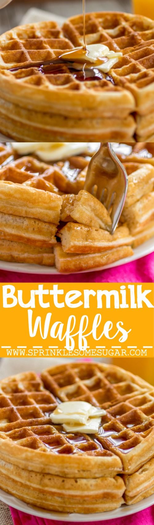 Buttery Golden Buttermilk Waffles