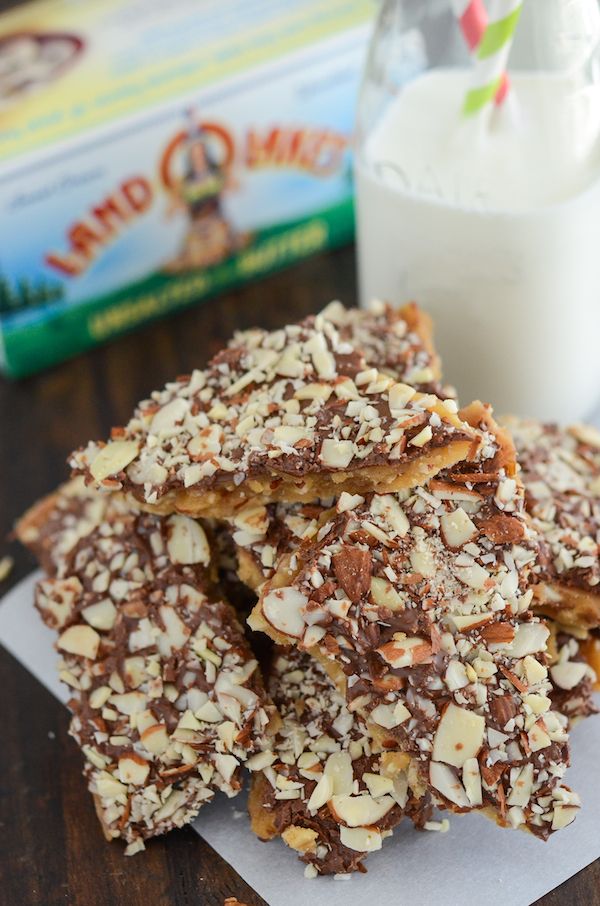 Buttery Toffee with Almonds and Chocolate