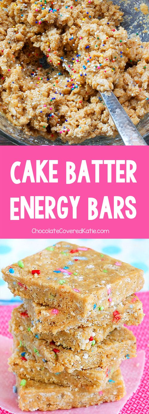 Cake Batter Energy Bars