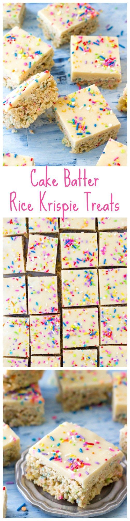 Cake Batter Rice Krispie Treats