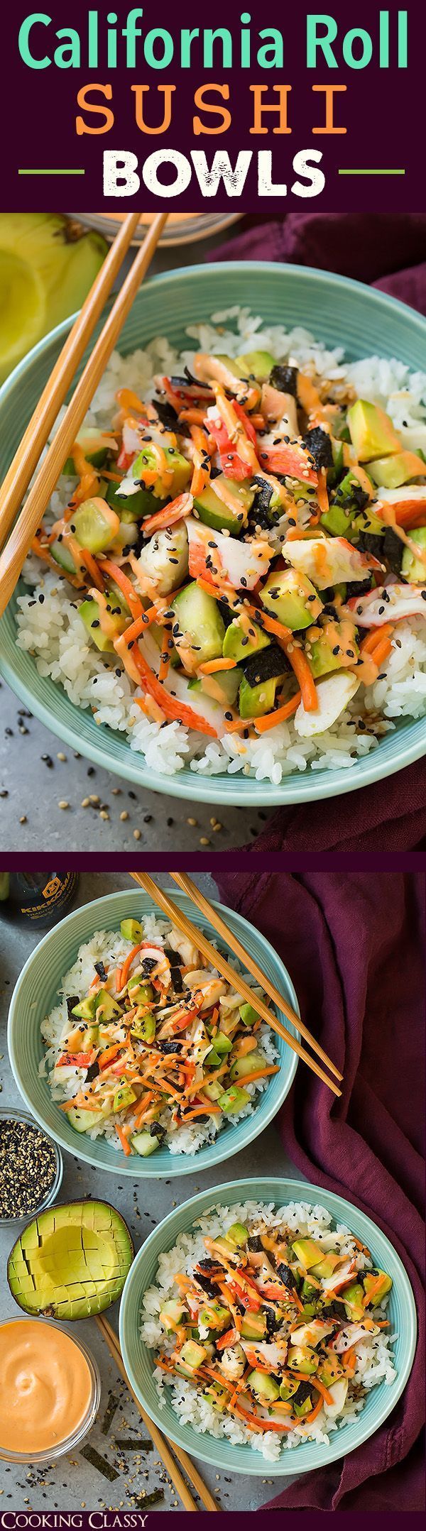 California Roll Sushi Bowls