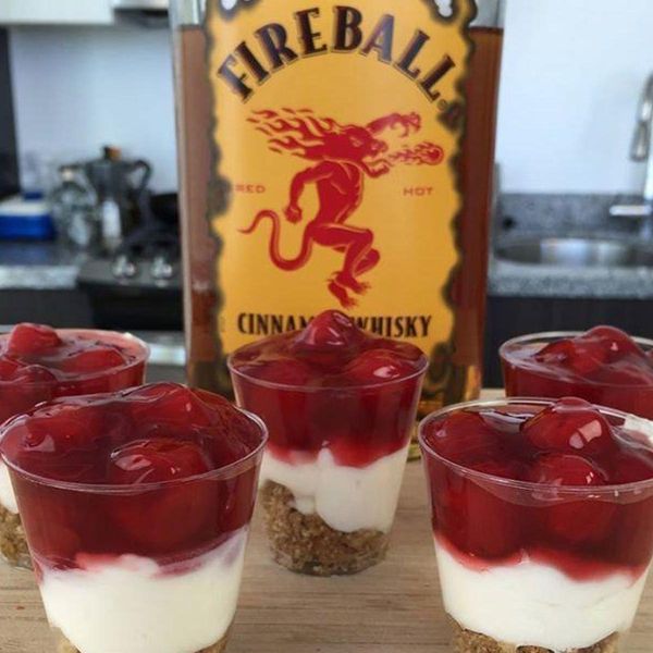 Campbell Family FIREBALL WHISKEY SHOTS CHEESECAKE