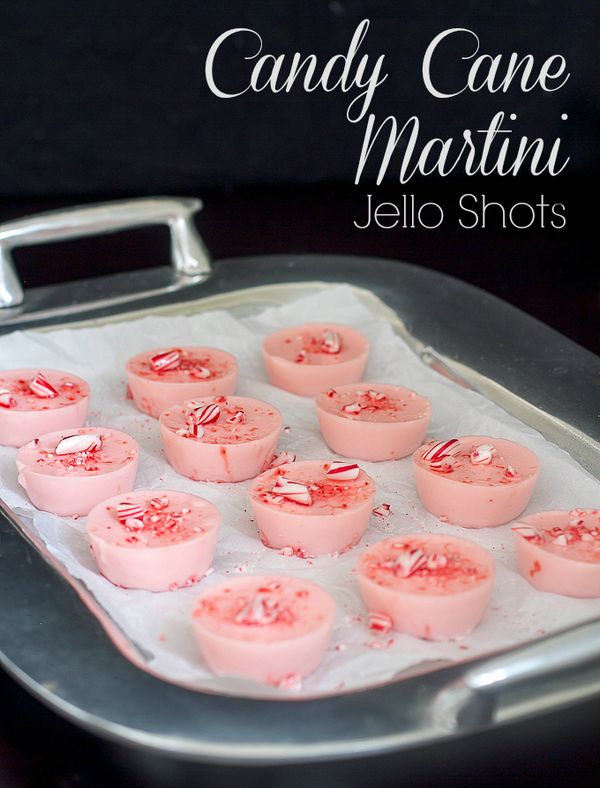 Candy Cane Martini Jello Shots