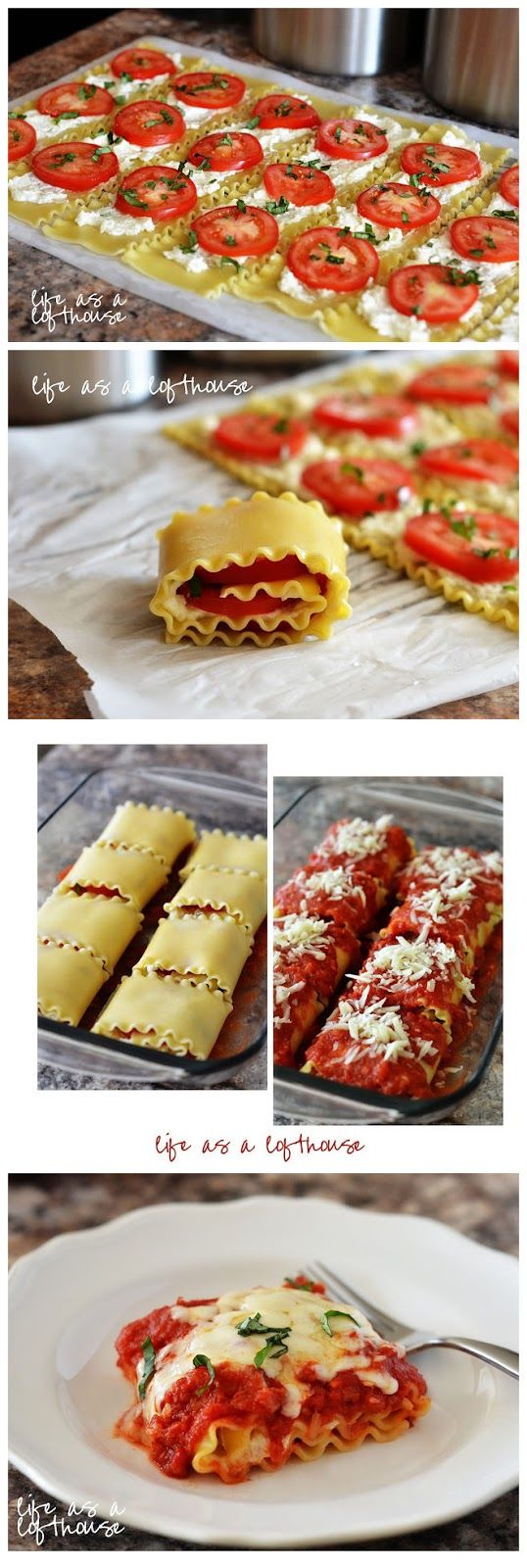 Caprese Lasagna Roll Ups