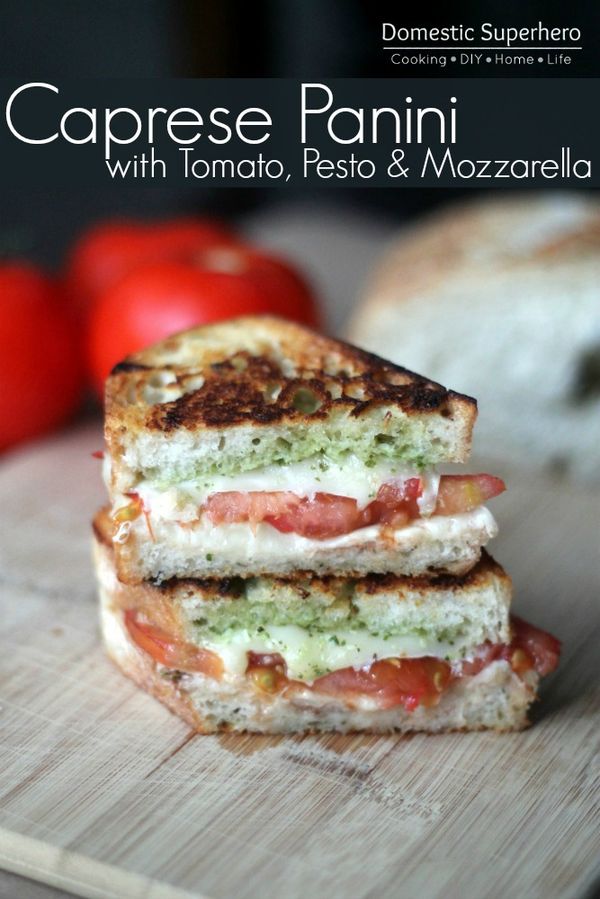 Caprese Panini with Tomato, Pesto & Mozzarella