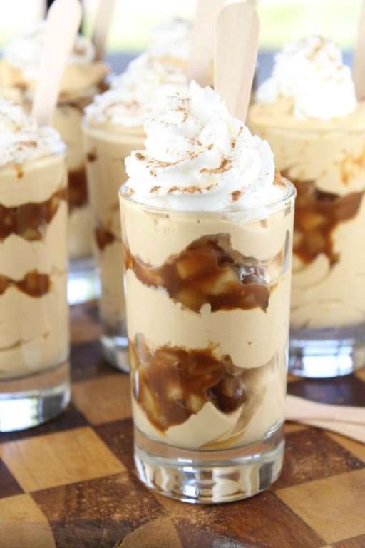 Caramel Apple Pie Cheesecake Shooters