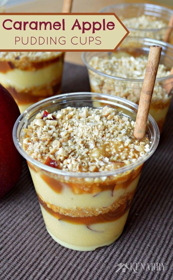 Caramel Apple Pudding Cups