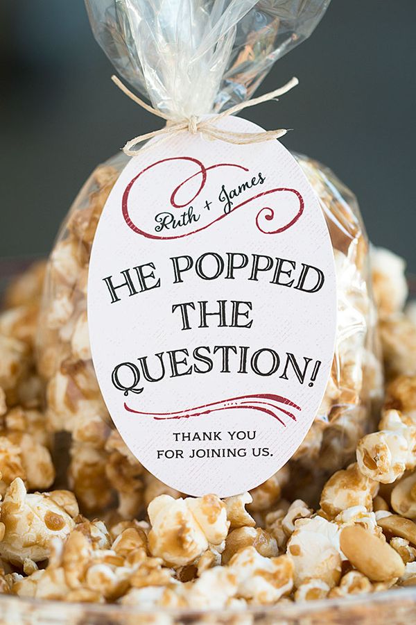 Caramel Corn Wedding Favors