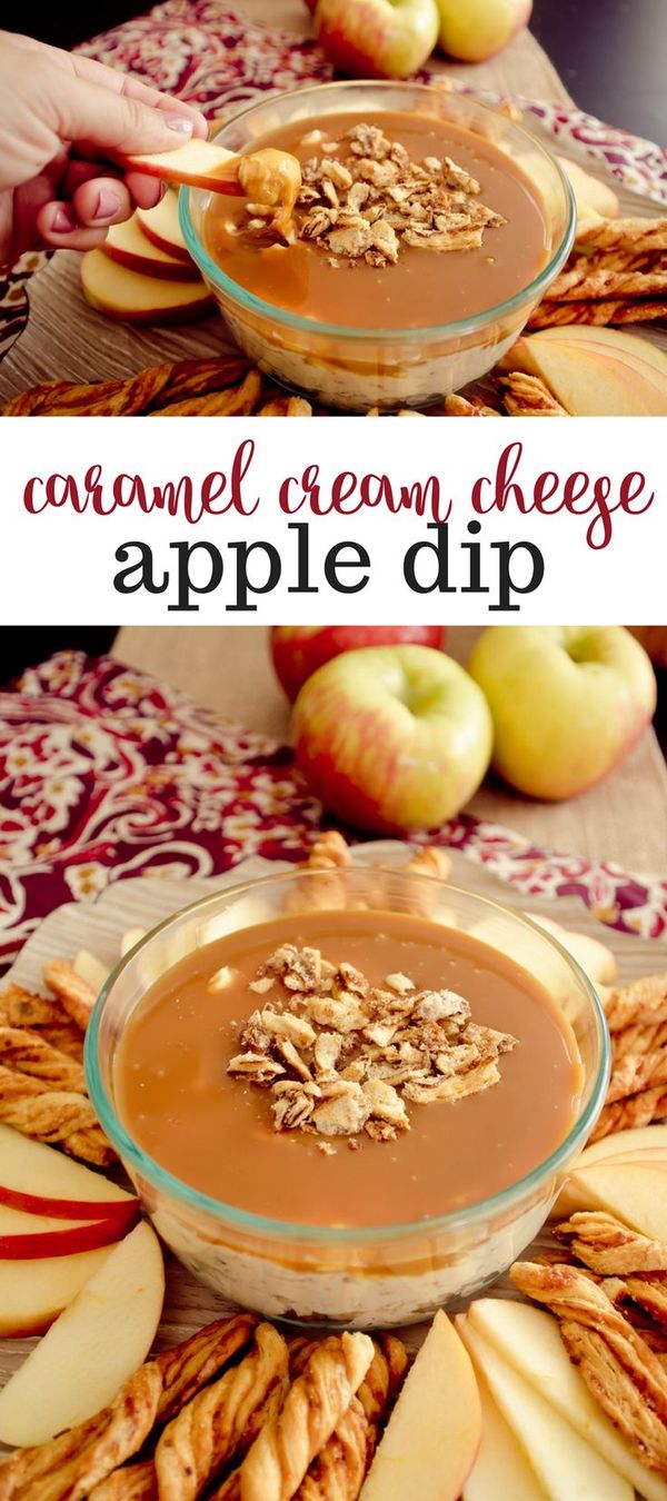 Caramel Cream Cheese Apple Dip