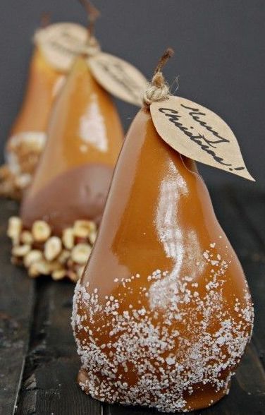 Caramel Dipped Pears