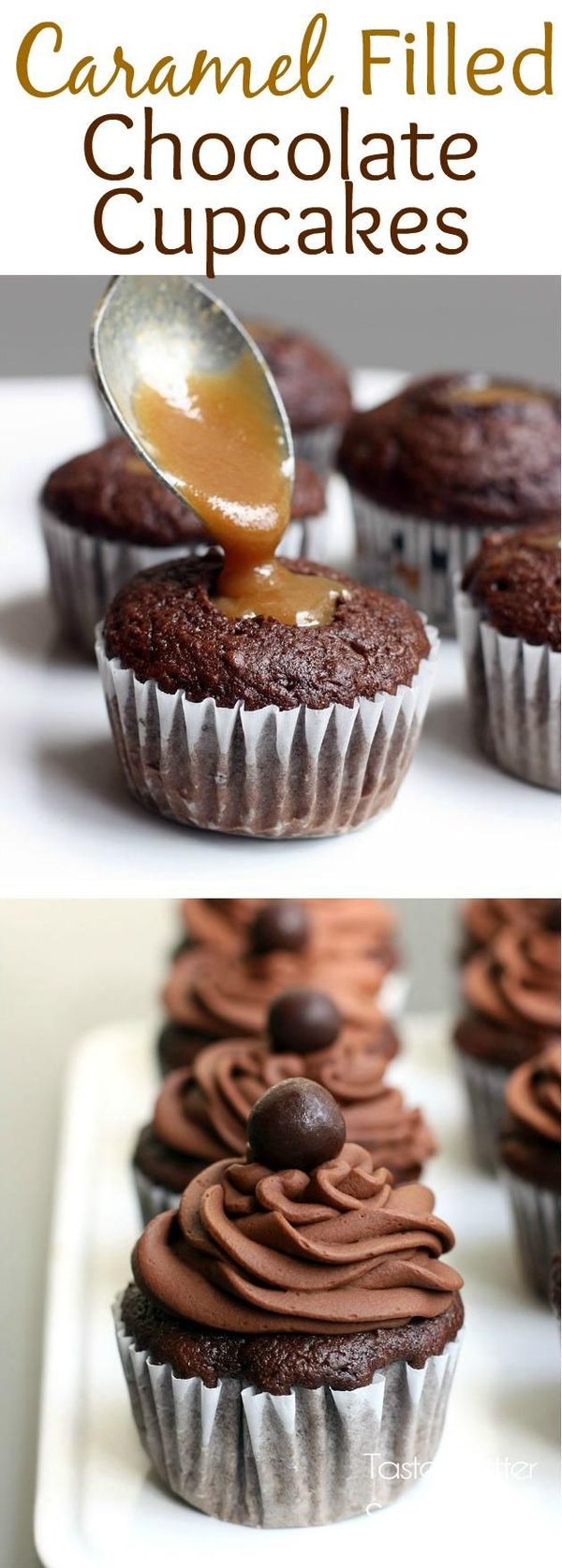 Caramel Filled Chocolate Cupcakes