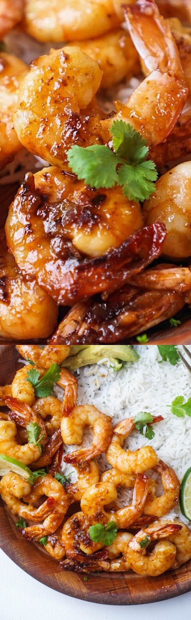 Caramelized Honey Lime & Garlic Shrimp