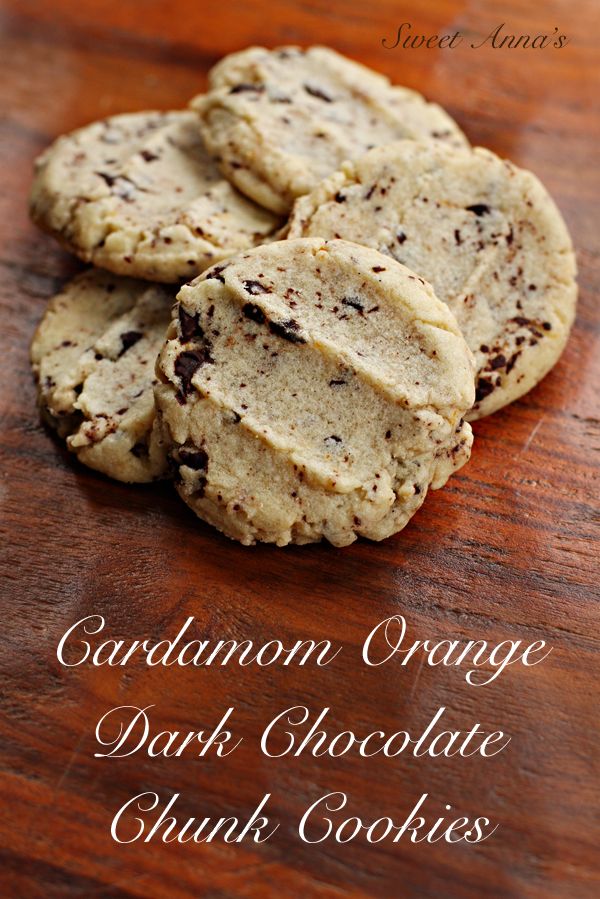 Cardamom-Orange Dark Chocolate Chunk Butter Cookies