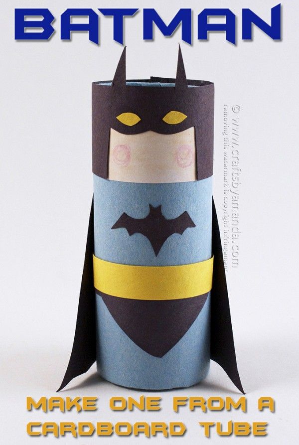 Cardboard Tube Batman