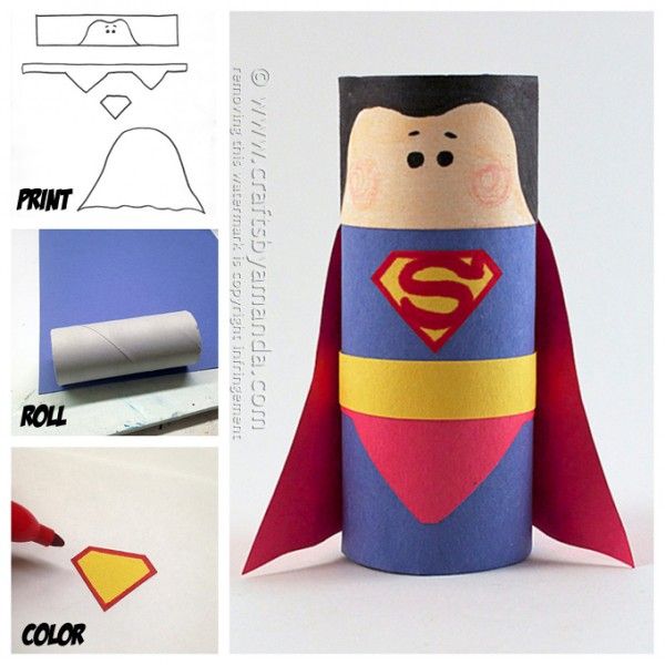 Cardboard Tube Superman