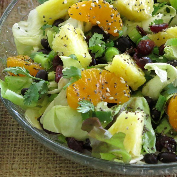 Caribbean Salad with Honey Lime Dressing