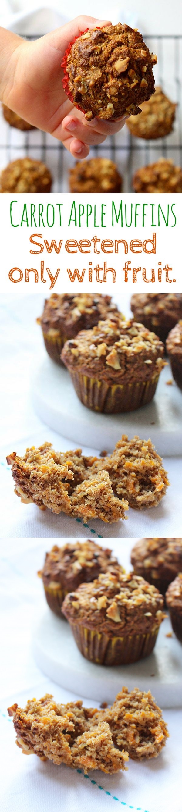 Carrot Apple Muffins (No added sugar