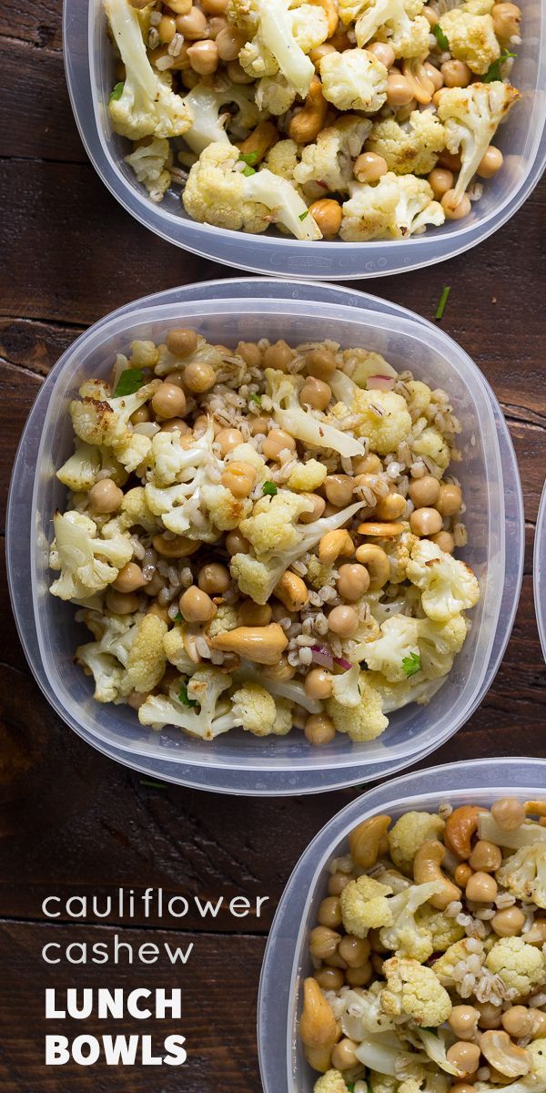 Cauliflower Cashew Lunch Bowls