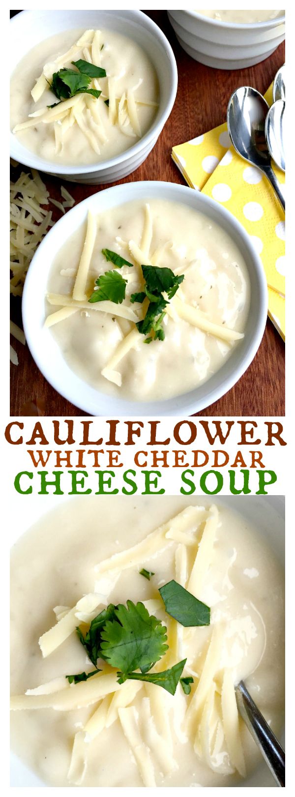 Cauliflower White Cheddar Cheese Soup