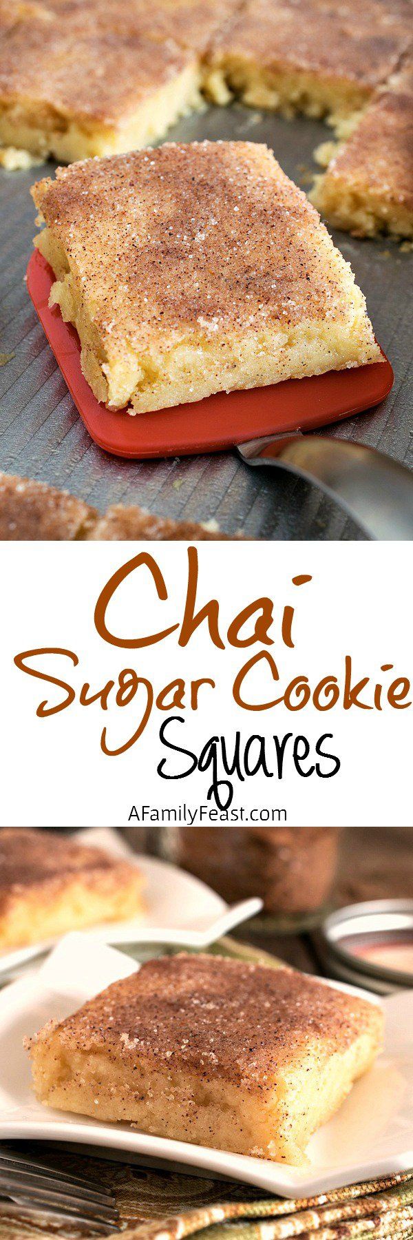 Chai Sugar Cookie Squares