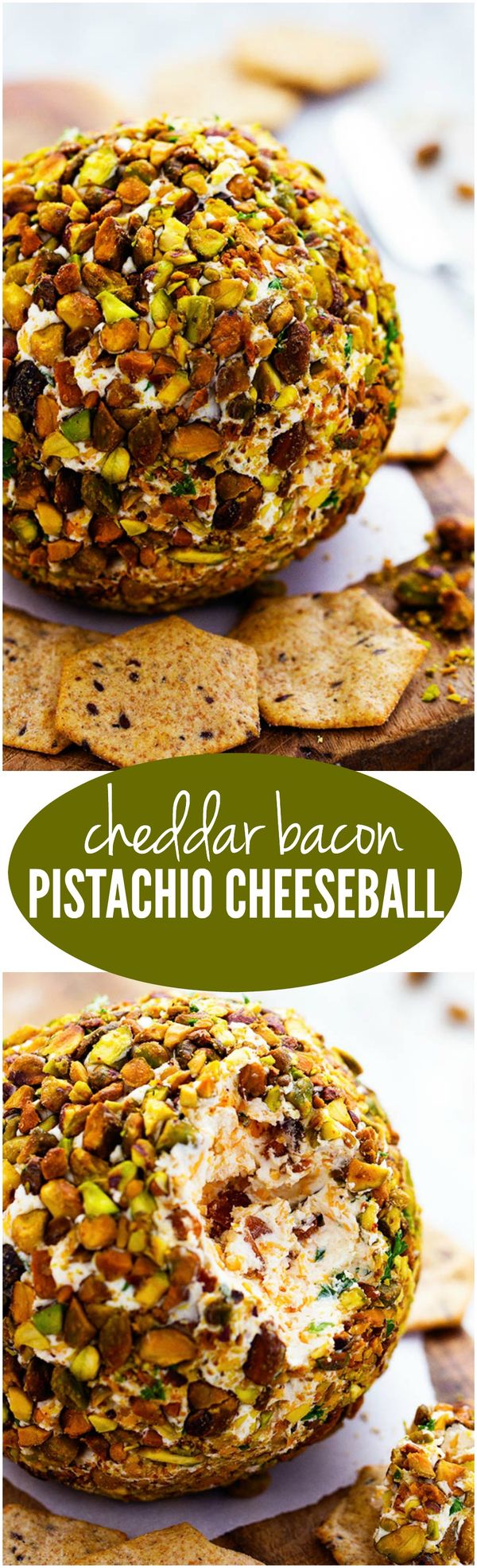 Cheddar Bacon Pistachio Cheeseball