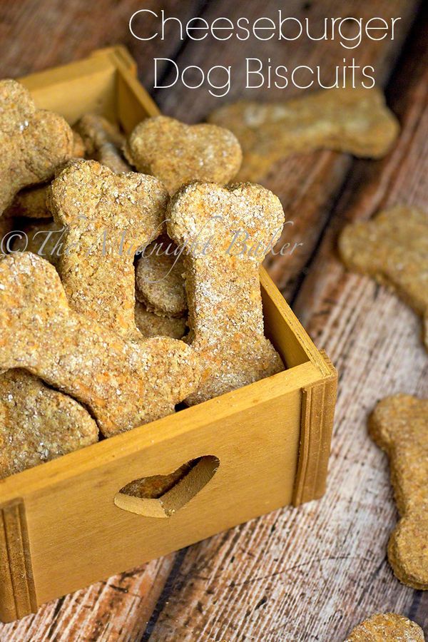 Cheeseburger Dog Biscuits