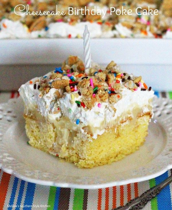 Cheesecake Birthday Poke Cake