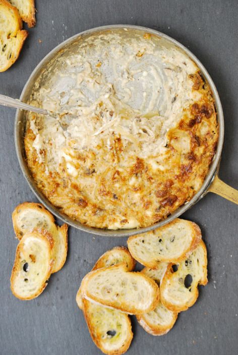 Cheesy Caramelized Onion & Mushroom Dip