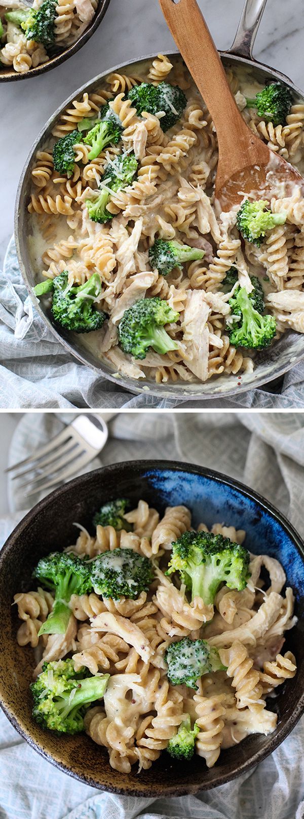 Cheesy Chicken and Broccoli Whole Wheat Pasta