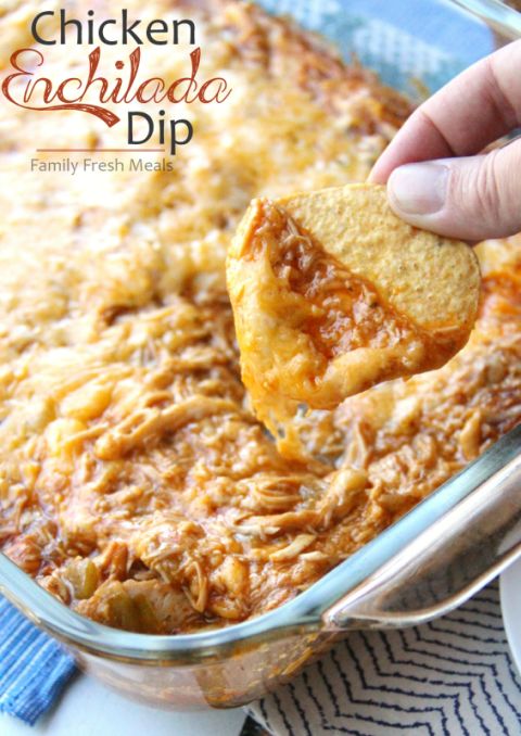 Cheesy Chicken Enchilada Dip