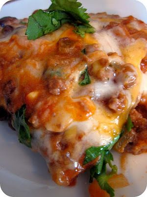 Cheesy Enchilada Casserole