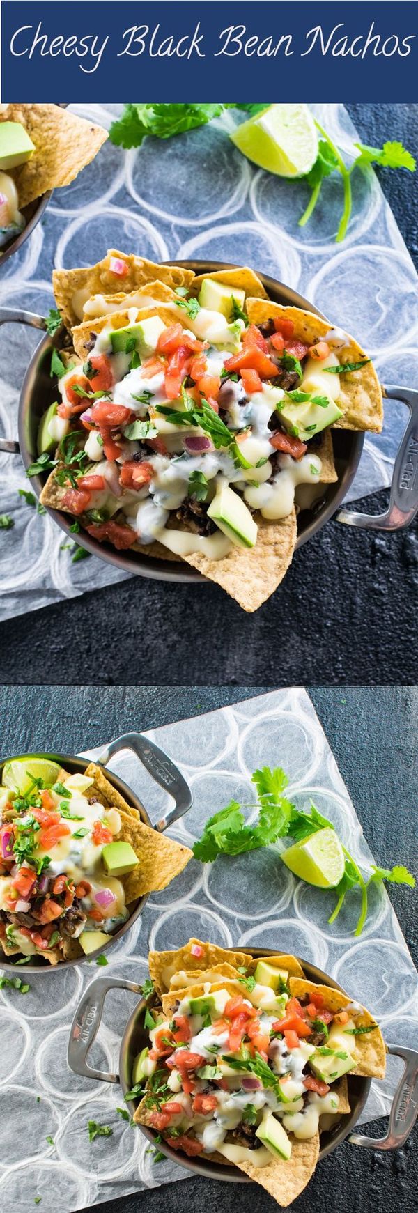 Cheesy Game Day Black Bean Nachos