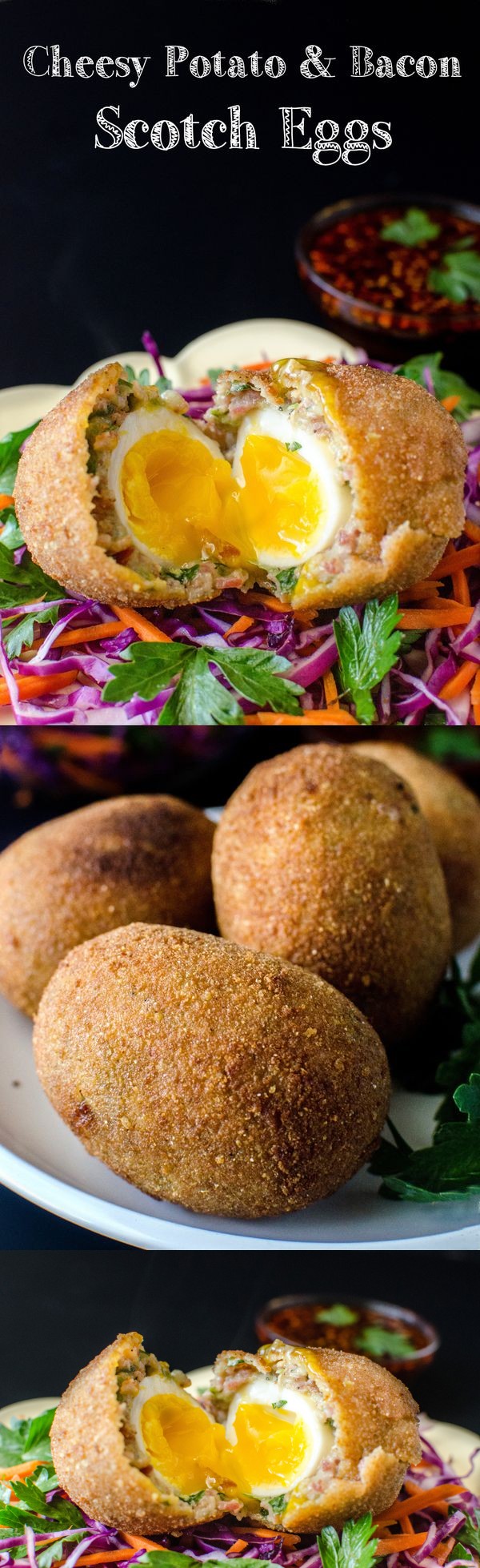 Cheesy Potato and Bacon Scotch Eggs