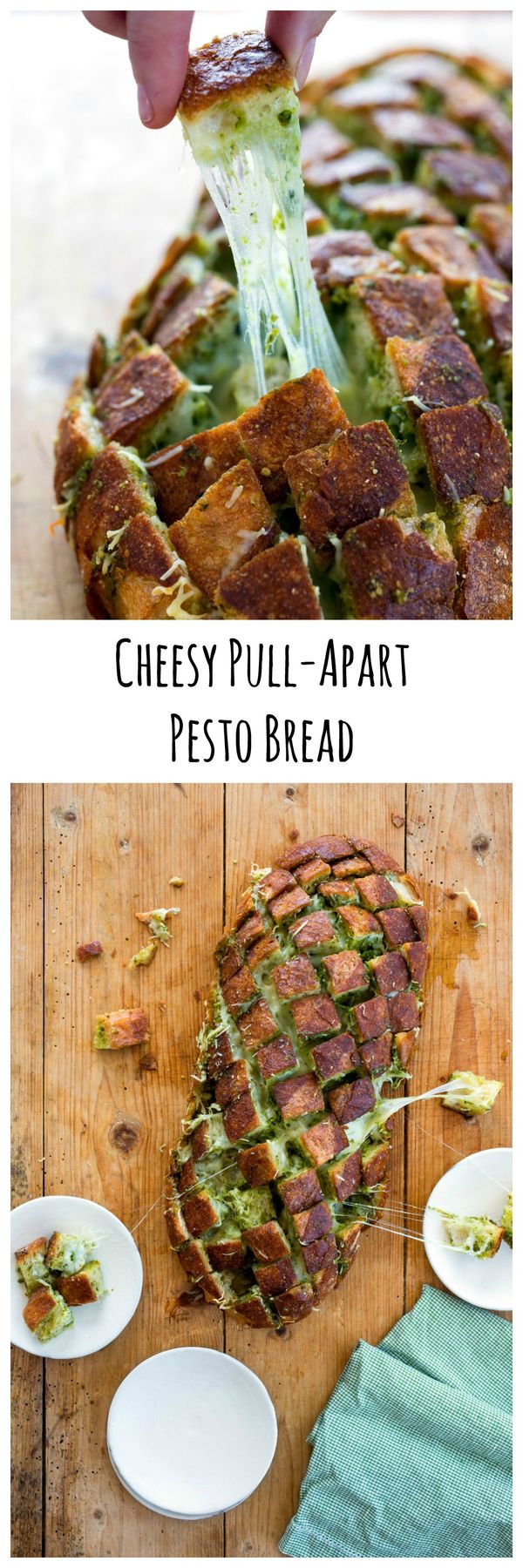 Cheesy Pull-Apart Pesto Bread