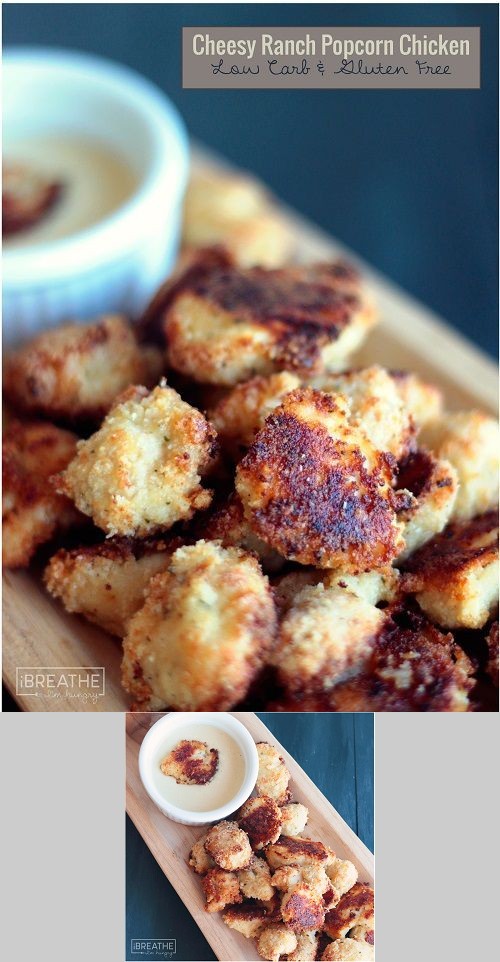 Cheesy Ranch Popcorn Chicken - Low Carb & Gluten Free