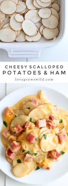 Cheesy Scalloped Potatoes with Ham