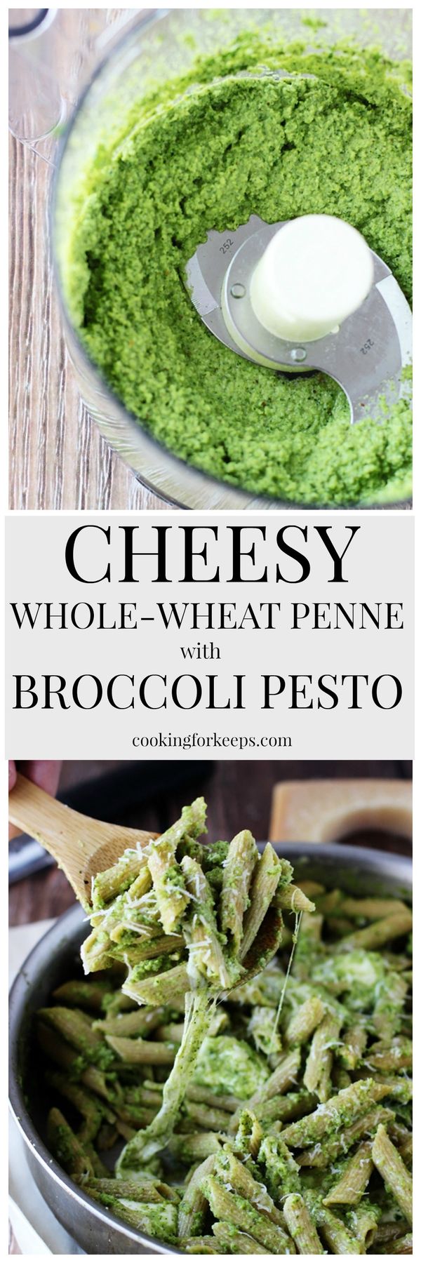 Cheesy Whole-Wheat Baked Penne with Broccoli Pesto