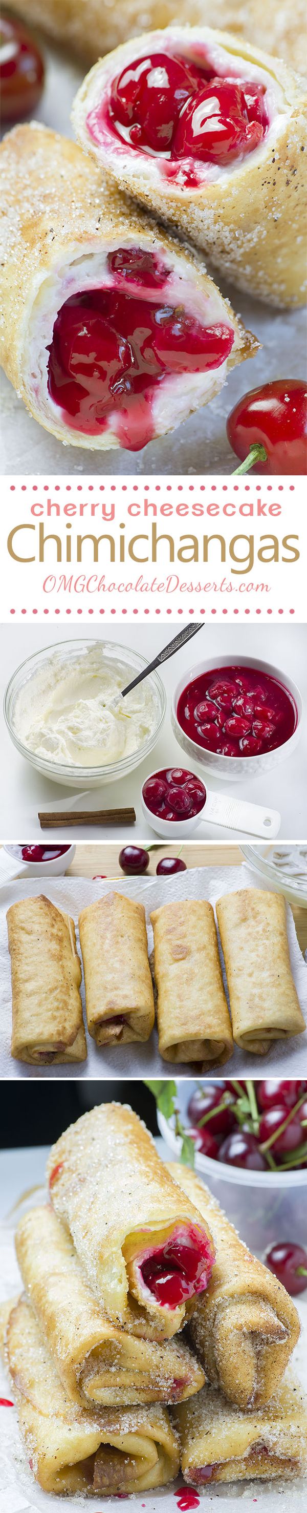 Cherry Cheesecake Chimichangas