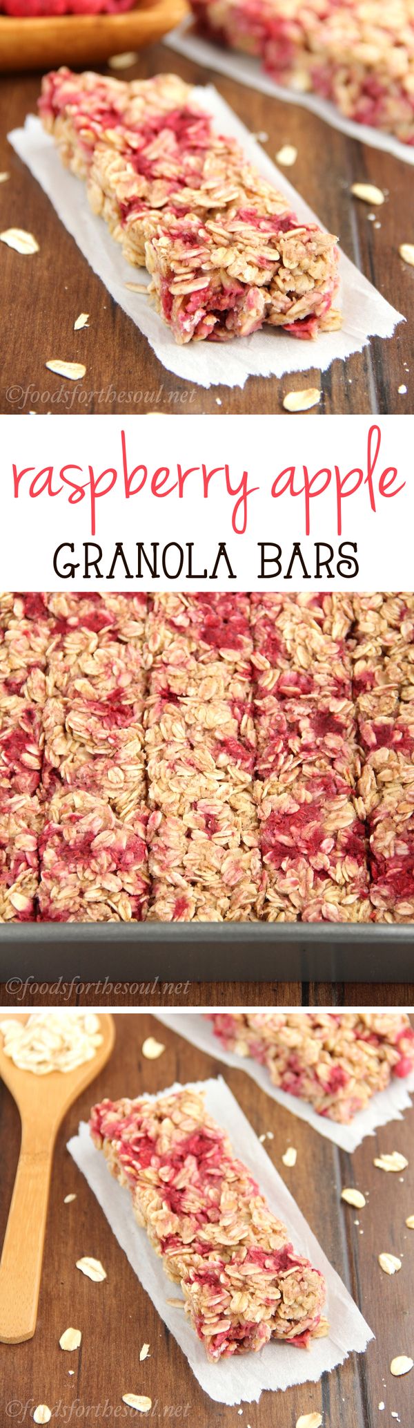 Chewy Raspberry Apple Granola Bars