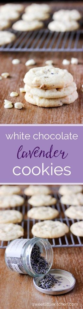 Chewy White Chocolate Lavender Cookies