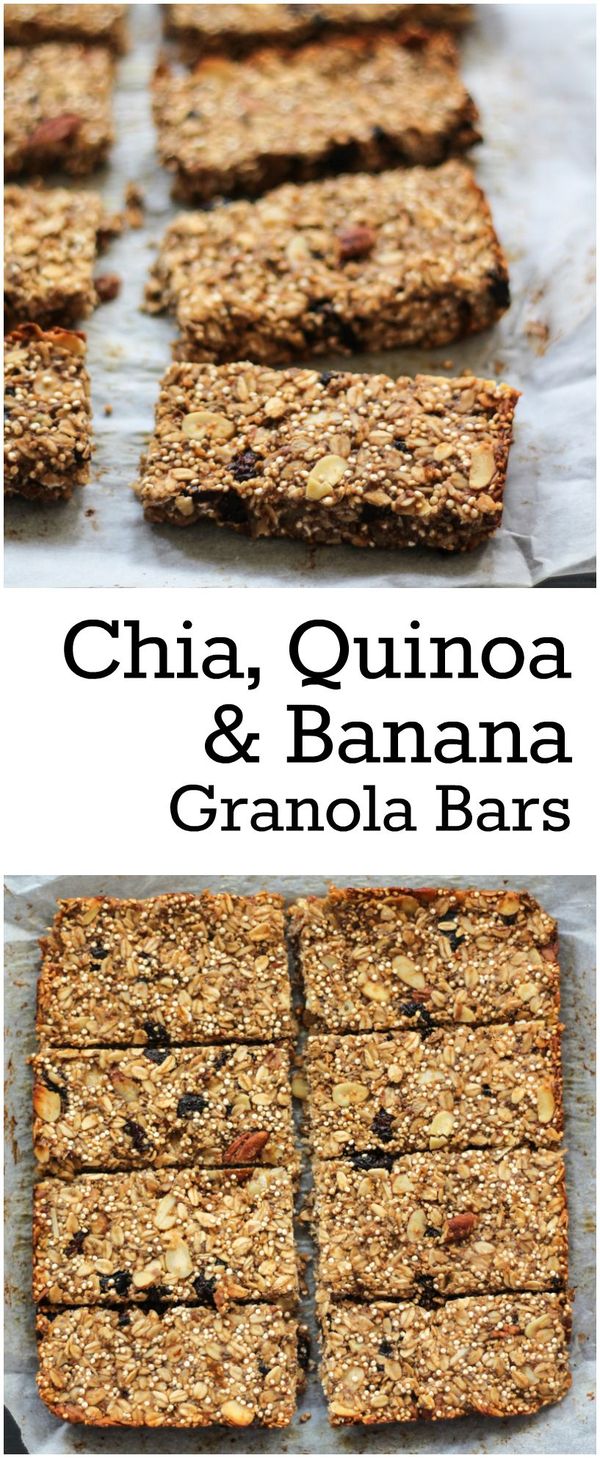 Chia, Quinoa & Banana Granola Bars