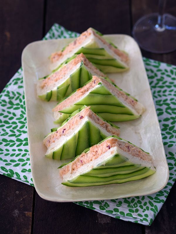 Chic Salmon and Cucumber Sandwiches