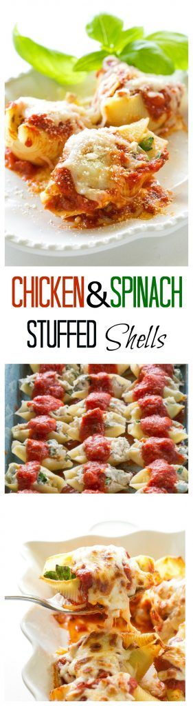 Chicken and Spinach Stuffed Shells