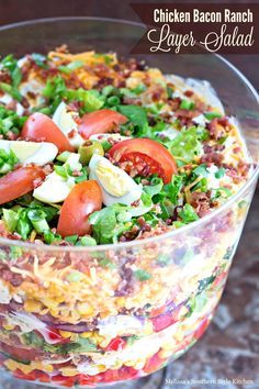 Chicken Bacon Ranch Layer Salad